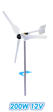 Solar and Wind Hybrid Charge Controller and 200 Watt 12 Voltage Wind Generator